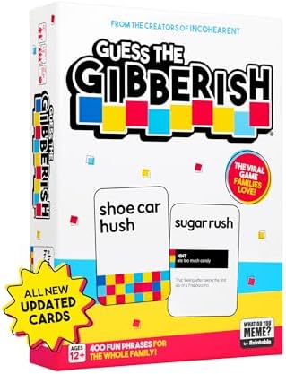 WHAT DO YOU MEME? Incohearent Family Edition - Family Game: Gibberish Guessing Card Game for 12+ Players