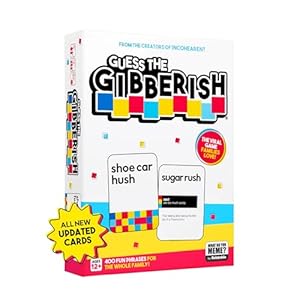 Guess The Gibberish Card Game for Families by Relatable From The Creators of Incohereant Fun Kids Games for Kids 12 Easter Basket Stuffers Includes 400 Cards Instructions and 1 Sand Timer