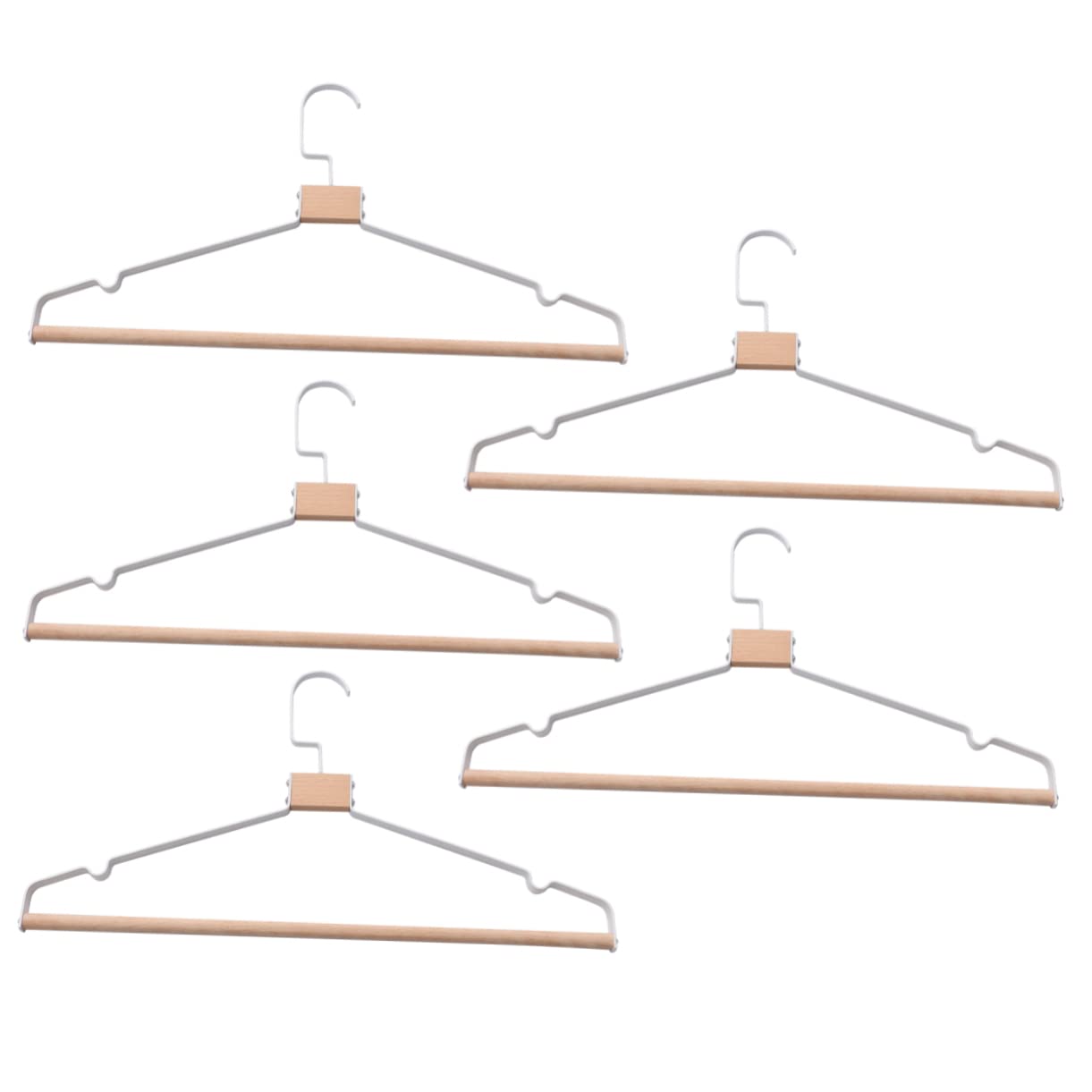 HOMOCONO 5pcs Fashion Hangers Pants Rack Hanger Thickened Hangers Clothes Hanger Pants Hanger Clothes Rack Wide Shoulder Hangers Clothes Hanging Racks Hangers for Skirts Home Hangers White