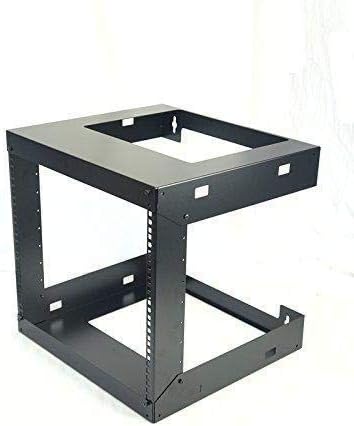 RAISING ELECTRONICS 9U Wall Mount Open Frame 19inch Server Equipment Rack Threaded 15 inch Depth Black (9U)