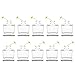 Chive - Loft, Small Glass Flower Vases, Decorative Rustic Floral Vases for Home Decor Centerpieces, Events, Single Flower Bud Vase, Vintage Look - Bulk Set (Clear Square Bulk 10)