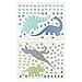 KINBOM 2 pezzi Adesivi Murali Dinosauri, Adesivi Murali Dinosauri Bambini Dinosaur Wall Stickers con Impronte e Impronte Rimovibili Adesivo Dinosauro per Camera da Letto Soggiorno (Blu Ray)