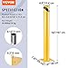 VEVOR Safety Bollard, 42 Inch Height Bollard Post, 4.5 Inch Diameter Steel Pipe Safety Bollard Post, Yellow Steel Bollard, Steel Safety Bollard with 8 Anchor Bolts, Perfect for Traffic-Sensitive Area