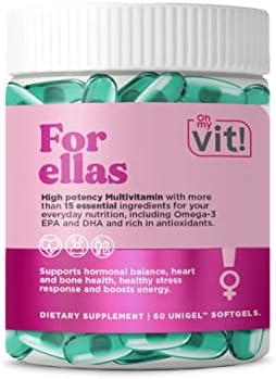 OhMyVit! for Ellas Womens Multivitamin Unigel – 60Pcs Softgels Multi Vitamins Supplements for Women – 15 Vitamins and Minerals Support Hormonal Balance, Bone Health
