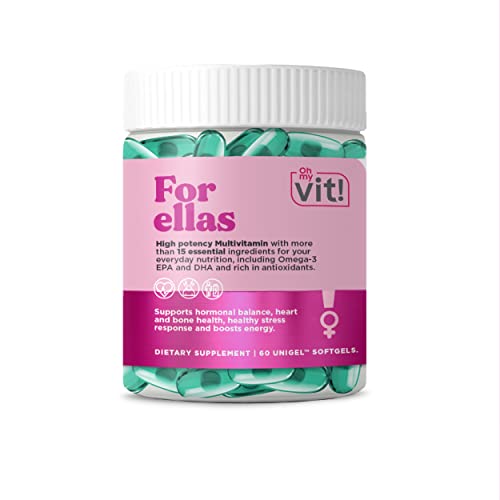 Ohmyvit! For Ellas Womens Multivitamin Unigel – 60Pcs Softgels Multi Vitamins Supplements For Women – 15 Vitamins And Minerals Support Hormonal Balance, Bone Health #TOP27