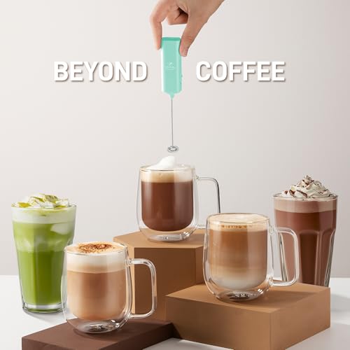 Mini & Mighty Milk Frother Wand Powerful Handheld Coffee Frother, Battery Operated Drink M - image 3