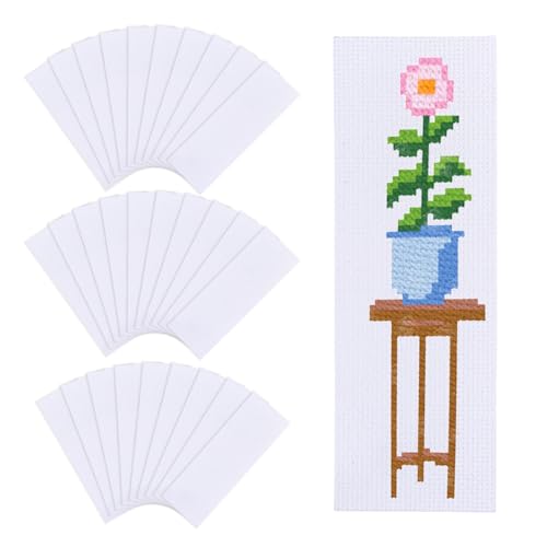 Marque-page point de croix vierge en lot de 30 pour offrir des cadeaux de couture faits main