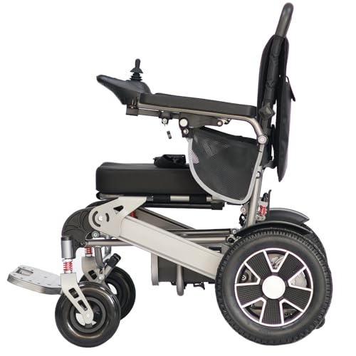 Juodkeo Fauteuils roulants électriques pliables pour adultes, double moteur 250W avec batteries lithium 20A, fauteuil roulant tout-terrain, approuvé par les compagnies aériennes
