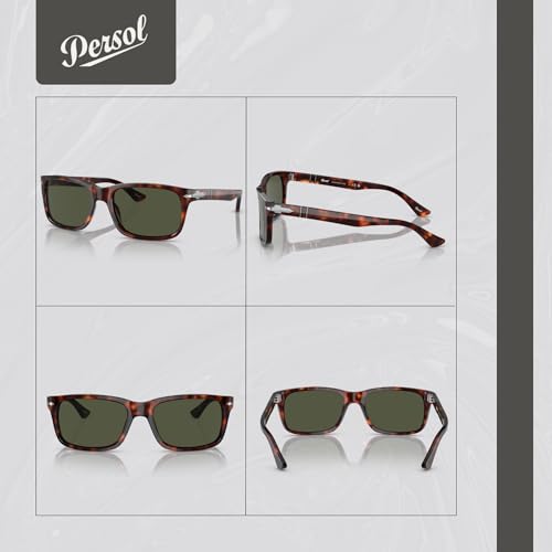 Persol PO3048S Rectangle Sunglasses for Men +BUNDLE with ACCESSORY EYEWEAR KIT3