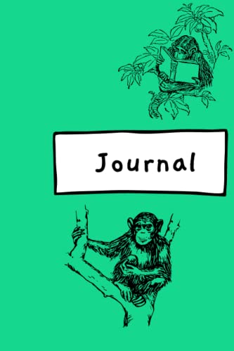  Light Green Monkey Themed Journal