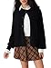 CIDER Womens Button Down Long Sleeve Crew Neck Cardigan Sweater Knitwear Casual Soft Black