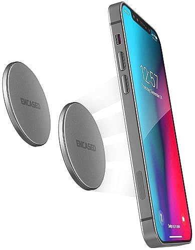 ENCASED Magnetic Mount-Anywhere iPhone Disks (2 Pack) Designed for MagSafe, Stick On Phone Holder...