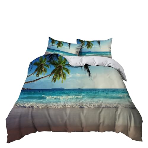 Housse de couette 240x260 beach grand lit contre les allergies