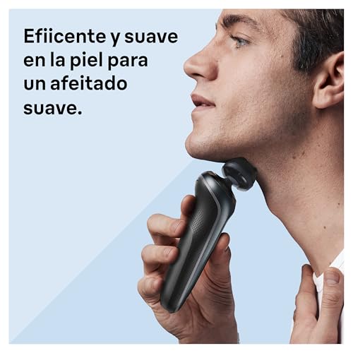 Braun Series 6 Afeitadora Eléctrica Hombre, Máquina de Afeitar Barba con Recortadora De Precisión EasyClick, SensoFlex, Uso En Seco y en Mojado, Recargable, Inalámbrica, 61-N1200s, Gris - imagen 3
