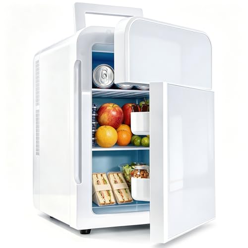Image of MoraRise 25L Mini Fridge, 30 Cans Portable Cooler & Warmer Small Fridge