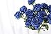 Laelfe 12 pcs Artificial Blue Roses Flowers Long Stem Fake Silk Rose for Home Wendding Decorations (Blue)