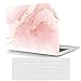 Bandless ACJYX Coque Compatible avec Macbook Pro 13 Pouces 2020 2019 2018 2017 2016 Version A2338 M1 A2289 A2251 A2159 A1989 A1706 A1708, Plastique Coque Rigide & Protection Clavier, Marbre Rose