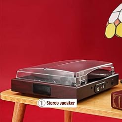 ASDNN Boîte Musique Lecteur Disque Vinyle rétro Disque Antique Tourne-Disque Haute fidélité avec Audio Technica, avec… - Les Beatles, Paul McCartney, John Lennon, RIngo Starr, George Harrison ASDNN Boîte Musique Lecteur Disque Vinyle rétro Disque Antique Tourne-Disque Haute fidélité avec Audio Technica, avec… – Image 4