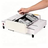 GwlThixion A3 Booklet-Faltbindemaschine, Booklet-Faltbindemaschine, Manuelle Hefter Papierordner Hefter Maschine mit Sichtfeld, für Schulen, Druckgeschäfte, Büros White