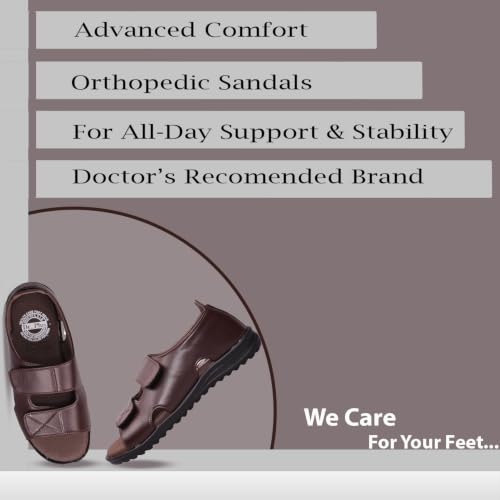 Image of DR PLUS Men's Healthcare, Diabetic and Orthopedic Light Weight MCR /MCP Footwear /Sandals /Slipper /Chappal
