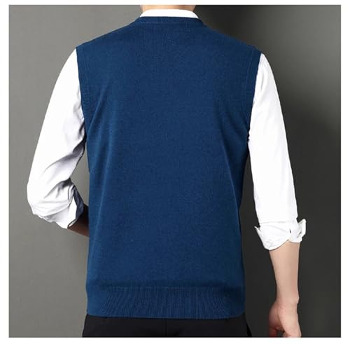 Mnjyihy Men Wool Knitted Sweater Vests Sleeveless V Neck Business Slim Fit Formal Pullover Vests2