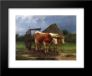 Oxen Pulling A Cart 18x15 Framed Art Print by Rosa Bonheur