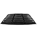 Window Louver Compatible with 2005-2014 Ford Mustang, ABS Matte Black Rear Cover by IKON MOTORSPORTS, 2006 2007 2008 2009 2010 2011 2012 2013