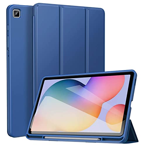 Ztotopcase Case For Samsung Galaxy Tab S6 Lite 10.4 2020/2022, Ultra Thin Lightweight Smart Cover, With Pen Holder,For Galaxy Tab S6 Lite Tablet, Blue #TOP13
