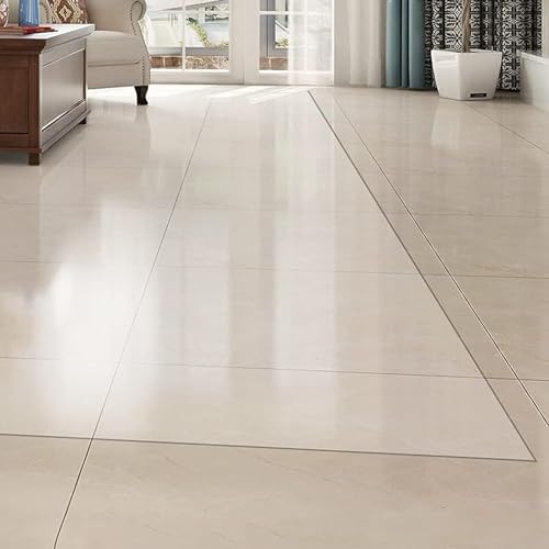 100% Transparent Floor Mat Rug Protection Pad, Extra Large Plastic Viny Floor Runner Cuttable, Dust-Proof Carpet Protector Cover Glass Mat (Size : 145CMX150CM/4.8FTX4.9FT)