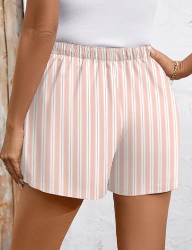 Image of LOMON Womens Boxer Shorts Casual Summer 2026 Pajama Lounge Sleep Pj Gingham Plaid Shorts Y2K Beach Bottoms