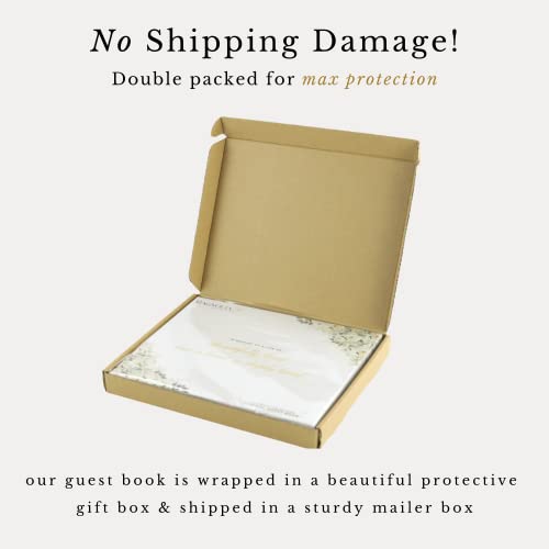 Magnolia Memorial Funeral Guest Book - Elegant In Loving Memory Memorial Service Guest Book For Funeral With Matching Share A Memory Table Stand - 200 Guests Entries With Name & Address, Hardcover #TOP5