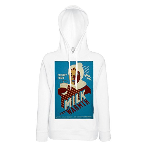 Sweat à capuche vintage milk au tissu épais et imprimé graphique