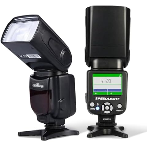 Commander Optics 985-FL TTL Speedlite Flash for Canon DSLR Cameras - Compatible with Most Canon DSLR's & Mirrorless Cameras, Ideal for Studio & Outdoor Photography Cover