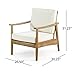 Christopher Knight Home Felix Outdoor Acacia Wood Club Chair (Set of 2), Teak Finish, Beige