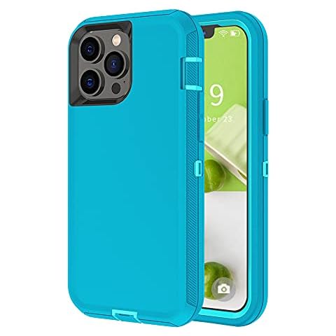 SZFIRSTEY Compatible with iPhone 13 Pro Max Case 12 Pro Max, Drop Protection Rugged Shockproof Military Protective Tough Durable Phone Cover Heavy Duty (Teak/Light Green) Cover