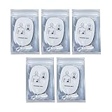 Mini AED Trainer Pads, 5 Pairs Practice Trainer Pads (68 x 102mm) for XFT Mini AED Trainer Pads (Adult & Child Pads), Use for XFT-D0009, XFT-120N, XFT-120NB, XFT-120GA, Replacement AED Trainer Pads