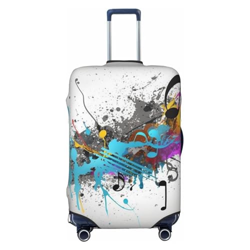 Musical With Spray Luggage Suitcase Covers Elastic Washable Travel Luggage Protector Anti Scratch Travel Suitcase Protective Cover For Kid And Adult, Fits 18-32 Inch Luggage
