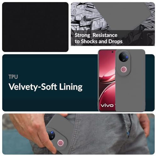 Image of DIZORO Microfiber Candy Back Cover Case for iQOO Z10R 5G / Vivo V50 / V50e 5G / Vivo T4R 5G Soft Silicone Rubberized Case with Camera Protection (TPU, Space)