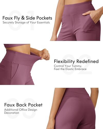 Image of G4Free Capri Pants for Women Wide Leg Yoga Dress Cropped Pants Capri Leggings with Pockets for Casual Summer