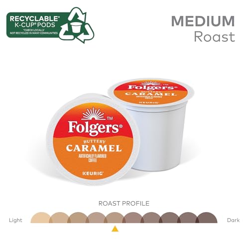 Image of Folgers 6680 Caramel Drizzle Coffee K-Cups, 24 /box