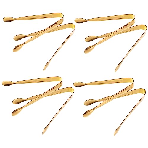 UTHCLO 8pcs Sugar Cube Tongs Steel Ice Clip Skid-resistant for Tea Party Candy Bar Breakfast Wedding