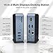 USB C Docking Station - 15-in-2 USB C Hub Enabling Triple Monitor Setups with VGA/2*HDMI, 100W PD Laptop Dock incorporating USB-A/C 3.0 5Gbps, RJ45 Ethernet, Audio & Mic, SD/TF for Type C Laptop