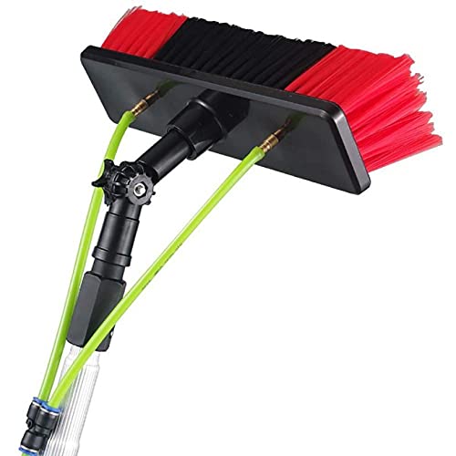 Cepillo telescópico para Limpiar Cristales, Cepillo para Limpiar Ventanas, pértiga de Limpieza, Kit de Limpieza de Ventanas, pértiga/Manguera con Suministro de Agua, Cepillo de AGU