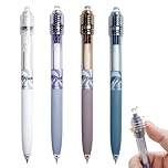 4Pcs Fidget Pens,Fidget Gel Pens for Adults,Black Ink Gel Spinner Pen with Fidget Ball,Stress Relief Spinner Pen,Smooth Writing for Journaling Office School Supplies,Quick Dry Retractable,0.5mm