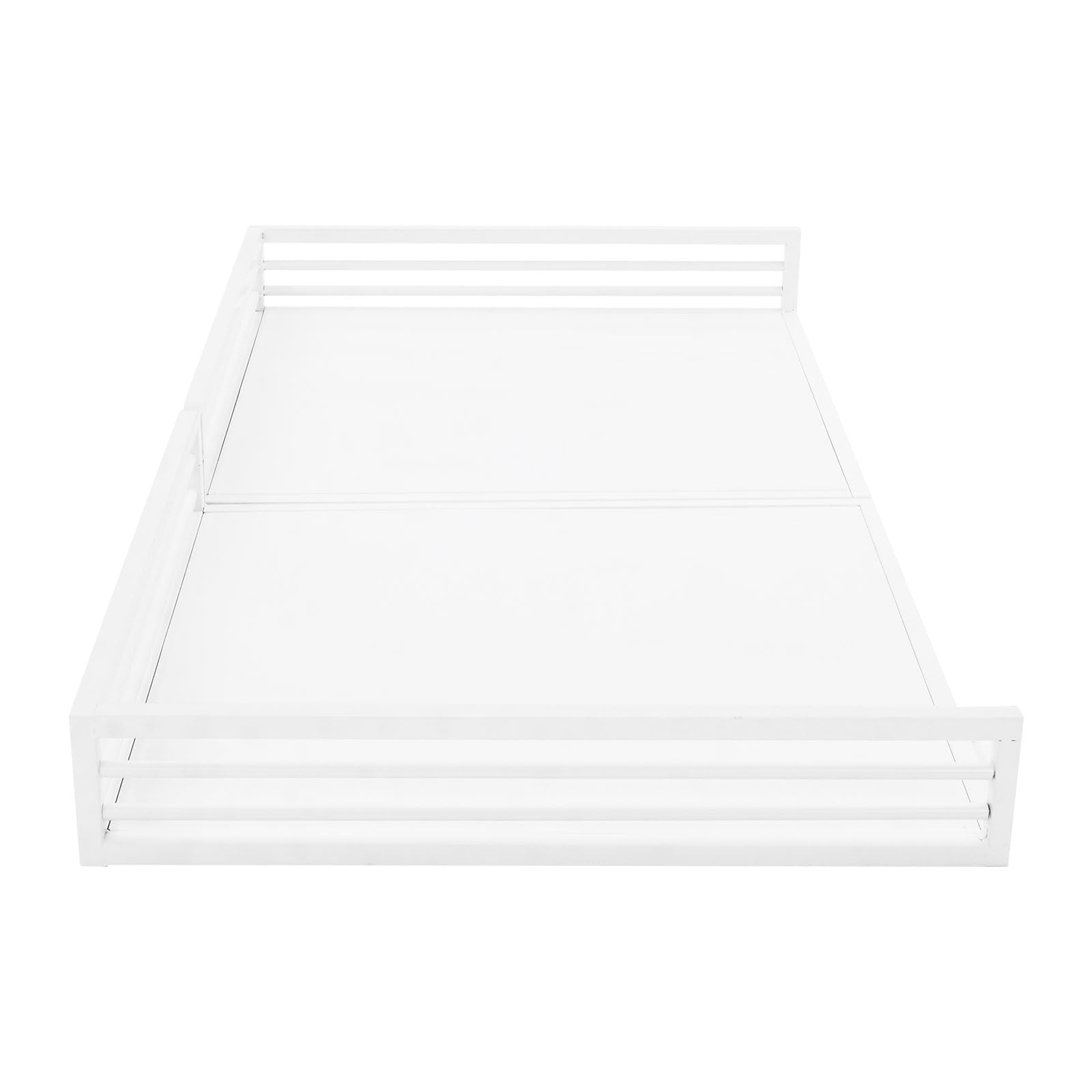 Lavadora secadora de encimera, 145 x 70 x 12,7 cm, estructura de lavadora, estante de hierro con listones de protección elevados, sin montaje, 10,83 kg para lavadero, baño y cocina (blanco)