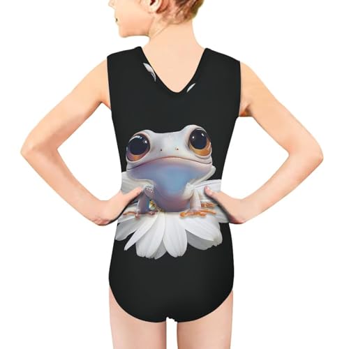 Image of Girls Fashion Print One Piece Swimsuit Bathing Suit Gymnastic Leotard for Kids, 5-14 Years
