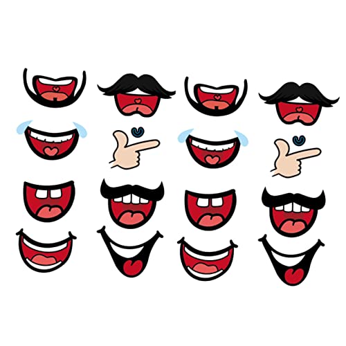 LABRIMP 24 Pacotes Adesivos De Capa De Rosto Adesivos De Capacete Adesivo Protetor Facial Adesivos D