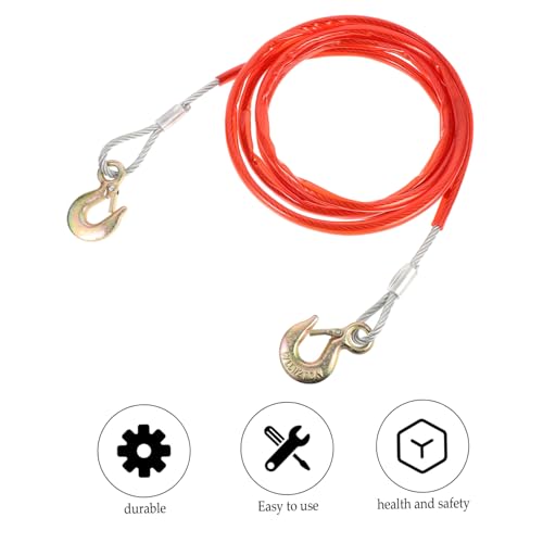 Câble de remorquage en acier 4m sangle de traction 8mm pour voiture