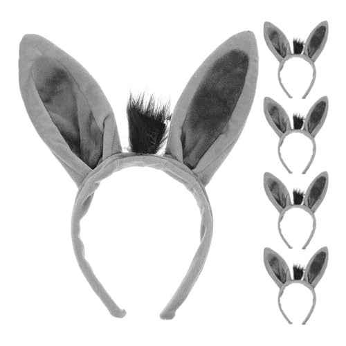 Bandeaux oreilles d'âne en tissu legers et colores lot de 5 BESPORTBLE
