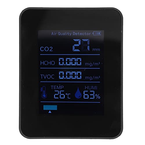 ABS Carbon Dioxide Meter, Electronic Components 1500mah Carbon Dioxide Tester Anti Interference Different Font Colors for Office(Black) ABS Carbon Dioxide Meter, Electronic Components 1500mah Carbon Dioxide Tester Anti Interference Different Font Colors for Office(Black)